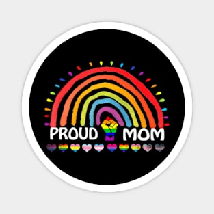 Proud Mom LGBTQ Flag Gay Pride Month For Mothers Magnet